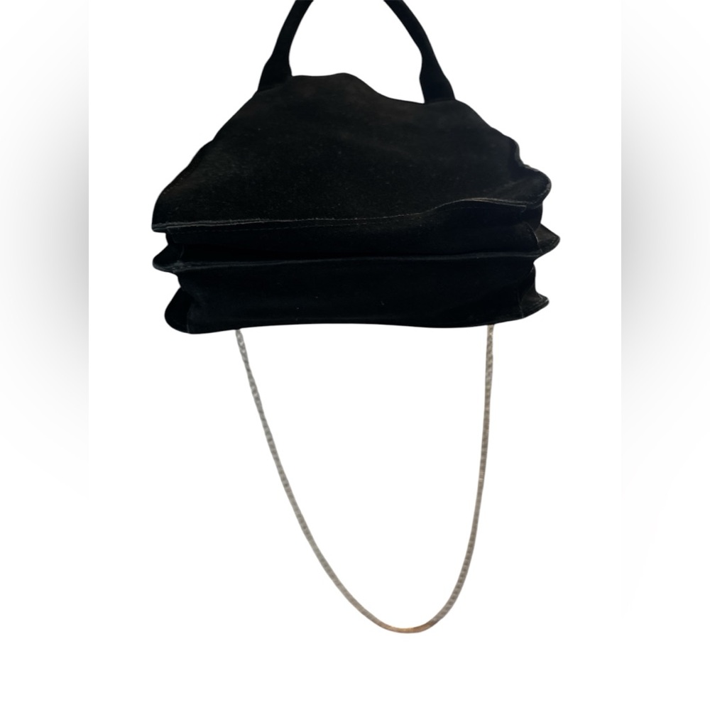 Urban Outfitters Black Cow Suede Leather Handbag/Shoulder Bag EUC - Picture 6 of 8